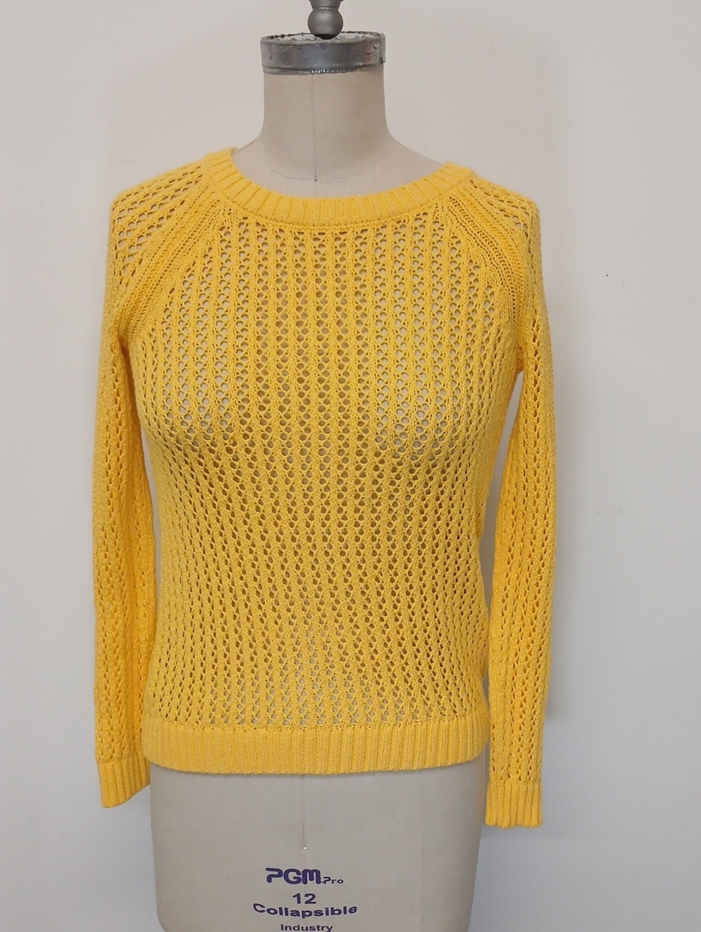 Talbots Petite Yellow Knit Top